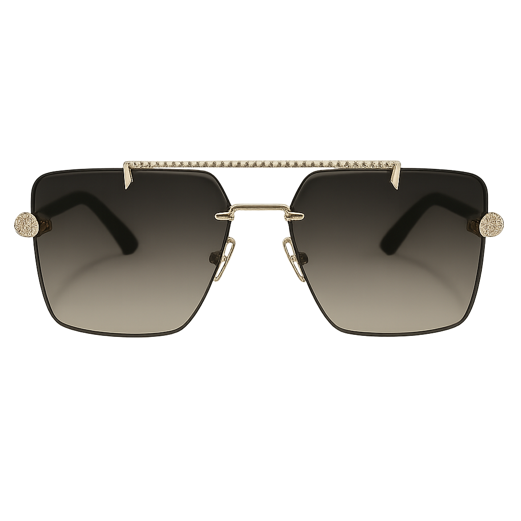 Gold Frame Gradient Lens Sunglasses
