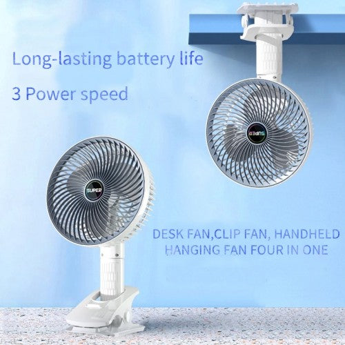2 in 1 Reachargeable and Portable Table and Hand Fan