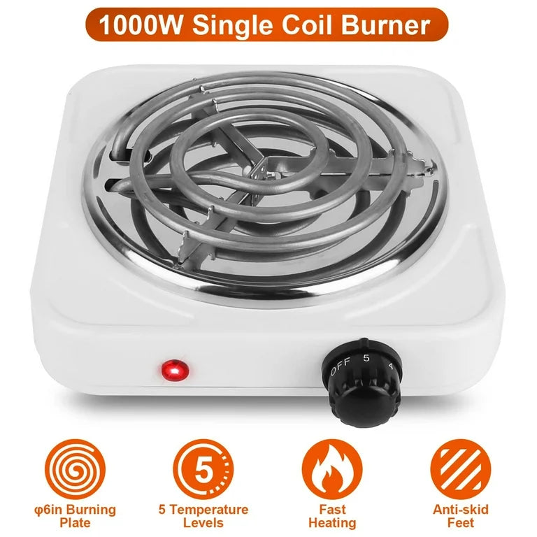 Portable Electric Stove Single Burner 1000W