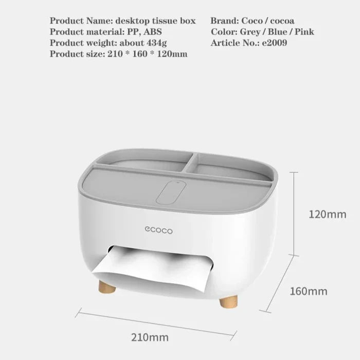 Ecoco Tissue Tissue Box with Multifunctional Holder.