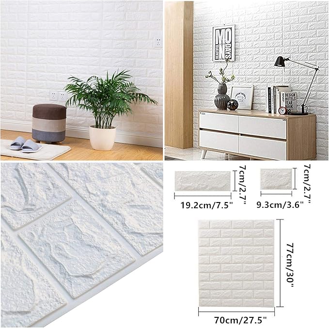 3D Brick Wall Sheets (Pack of 4)