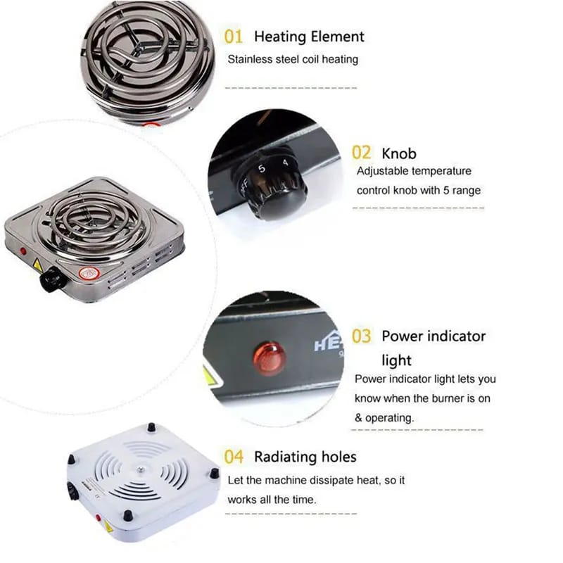 Portable Electric Stove Single Burner 1000W