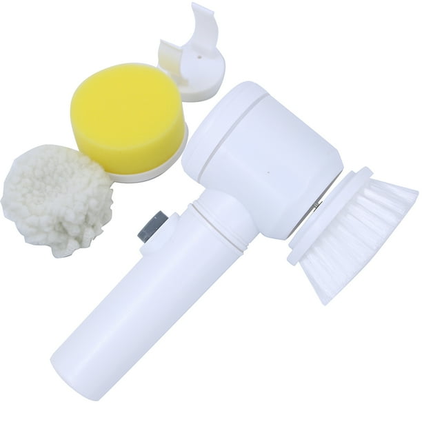 5 in 1 Magic Brush Electric Magic Brush Multifunctional Magic Brush with 5 Brush Heads Charging Cord for Home, Kitchen Tiles, Carpet Sink Wash Basin Bath Shower