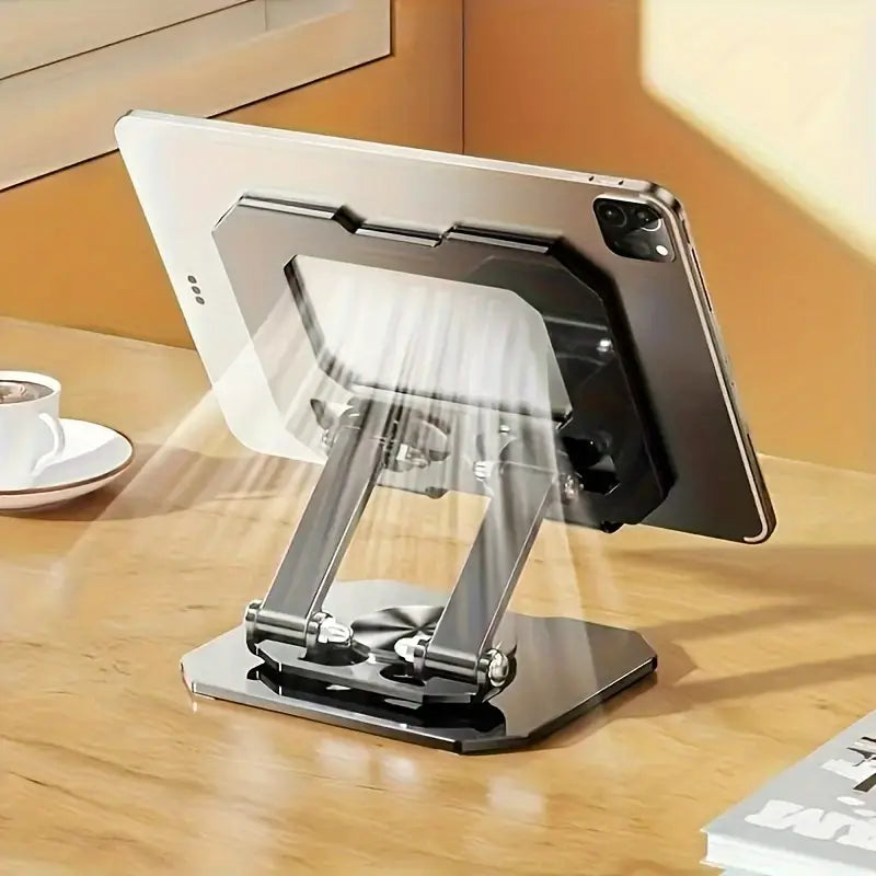 360° Rotating Metal Desktop Stand for Tablets and Phones