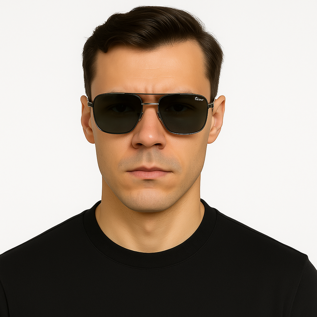 Black frame Aviator Sunglasses