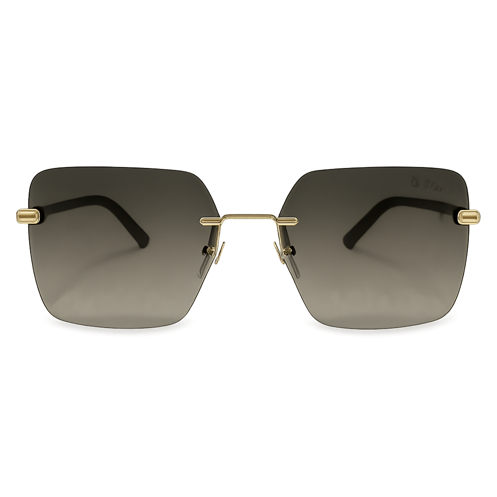 Gold Frame Gradient Sunglasses
