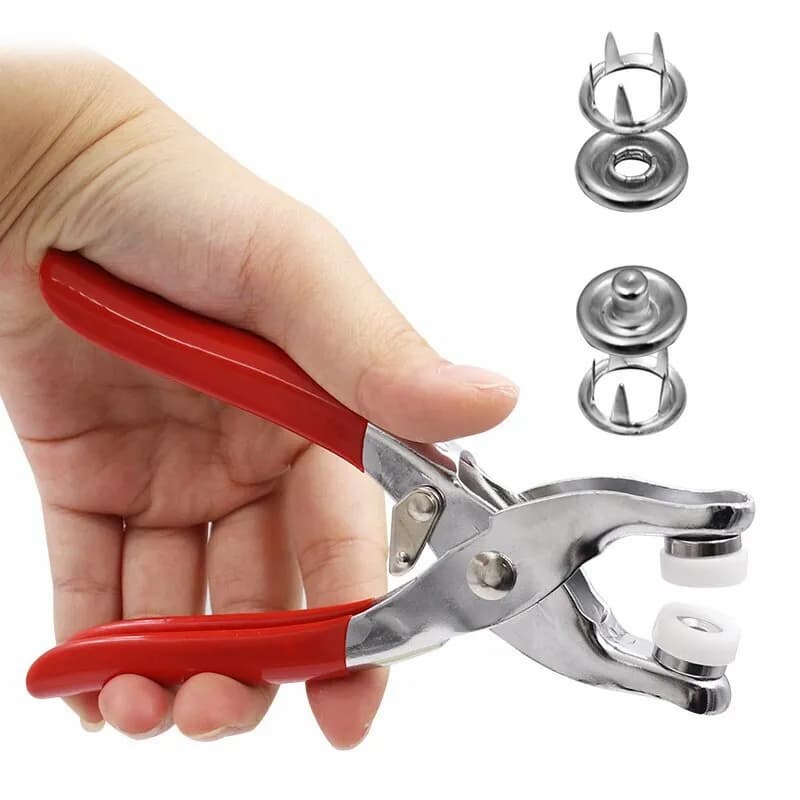 Metel Hand Plier Button Press Tool With 25 Buttons