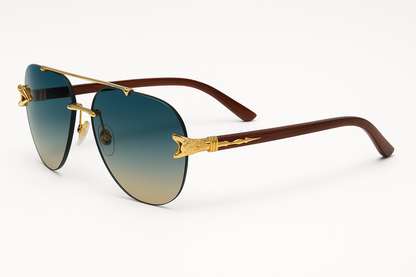 Luxury Gradient Aviator Sunglasses