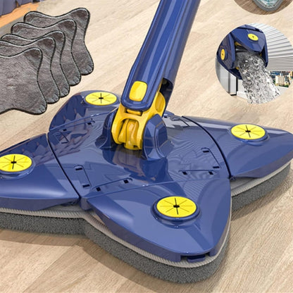 360° Rotatable Cleaning Mop ️ - Automatic Water Pressure Microfiber Telescopic Spin Mop - Flower Shape