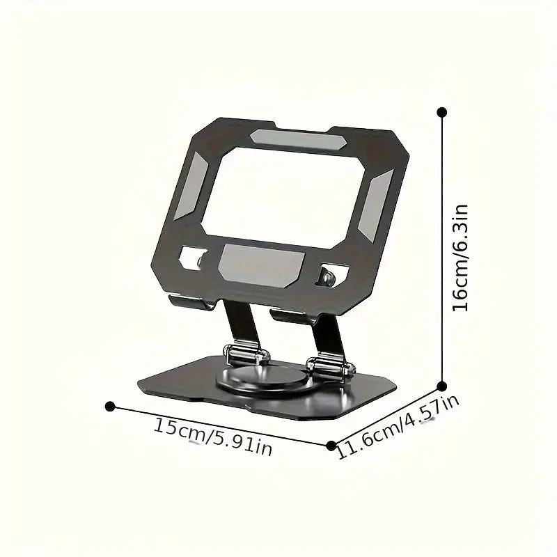 360° Rotating Metal Desktop Stand for Tablets and Phones