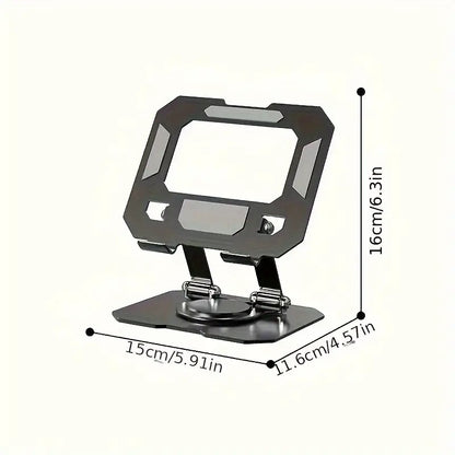 360° Rotating Metal Desktop Stand for Tablets and Phones