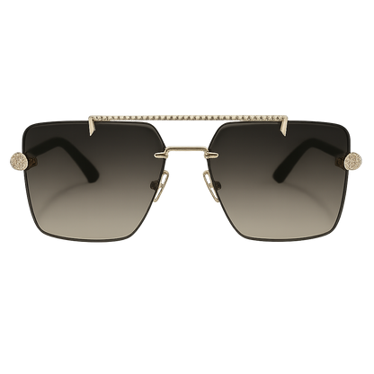 Gold Frame Gradient Lens Sunglasses