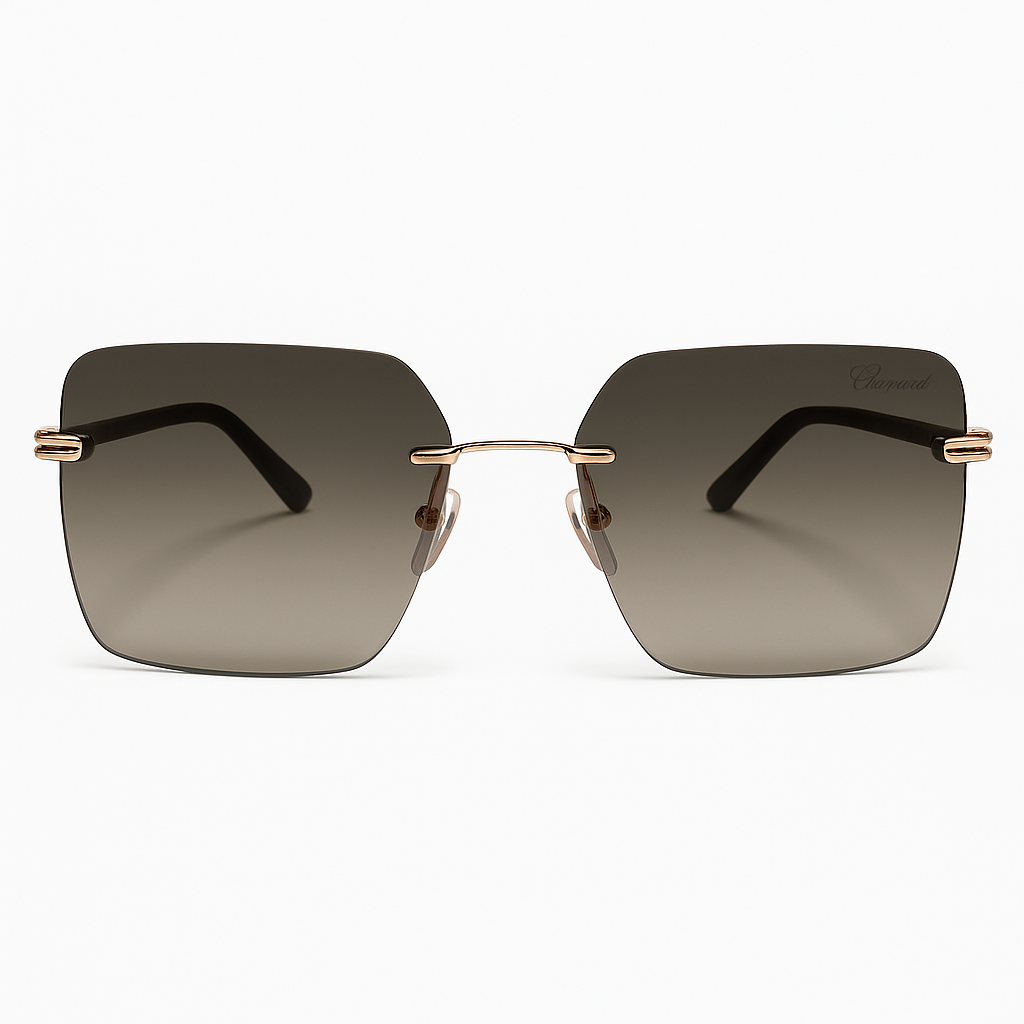 Luxury Brown Gradient Square Sunglasses