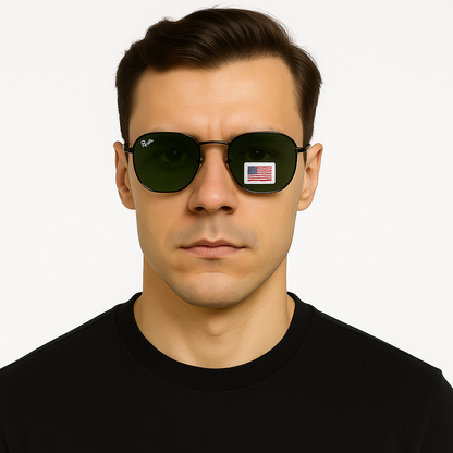 Luxury Green Gradient Aviator Sunglasses