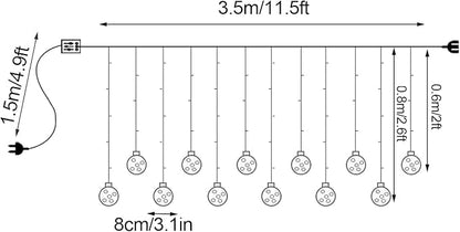 Wish Ball Led Curtain String Lights for Home Decor