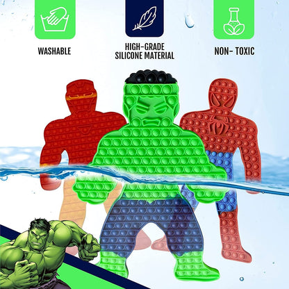 Extra Large Pop it, Giant Popits, Sensory Push Toy, Jumbo 146 Bubbles, 19.5 Inch Red Superhero Man, Huge Spider Poppers, Anxiety Stress Relief