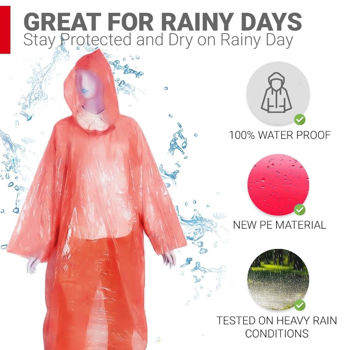 Reusable Waterproof Rain Coat