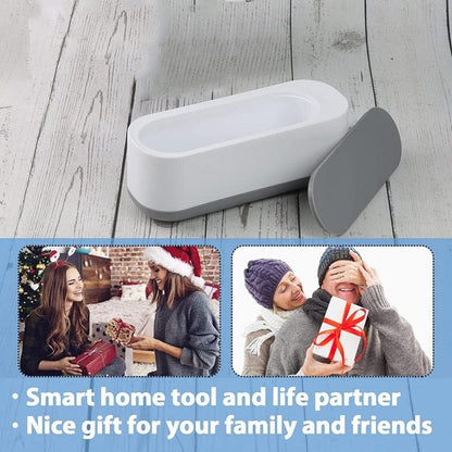 Ultrasonic Jewelry Cleaner,Portable Professional Household Ultrasonic Cleaning Machine Ultrasonic Cleaner Machine for Jewelry Ring Necklaces Eyeglass Watches Razors Makeup Brush Dentures