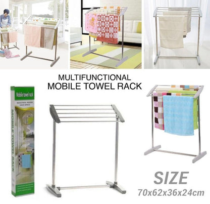 Premium Space-Saving Mobile Towel Rack