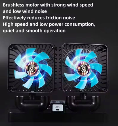 Rechargeable Dual Head Solar Fan