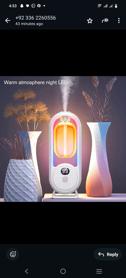 Wall Mounted Essential Oil Diffuser Rechargeable Timed Spray Digital Display Air Freshener