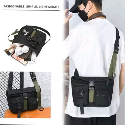 Trendy Multi-Layer Crossbody Shoulder Bag  with double pocket