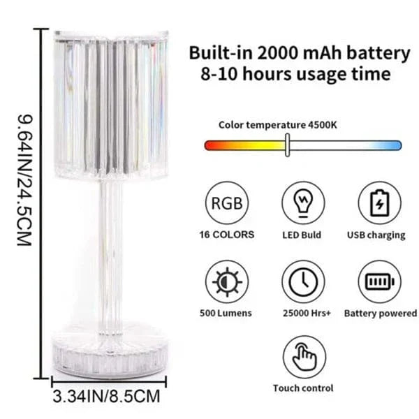 Luxury Crystal Glass Lamp