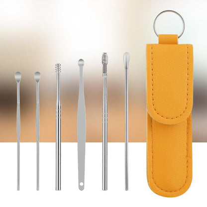 6 Pcs Ear Wax Cleaning Tool Pouch