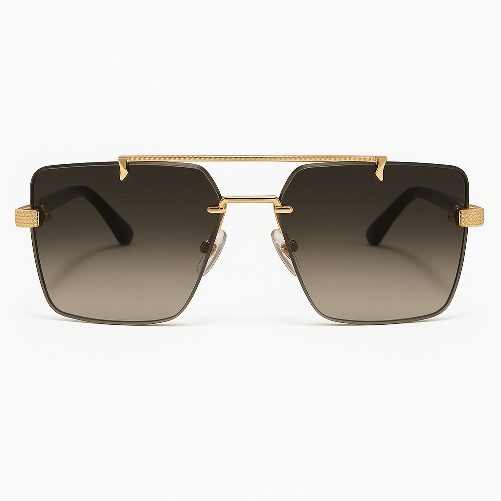 Gold Frame Gradient Lens Sunglasses