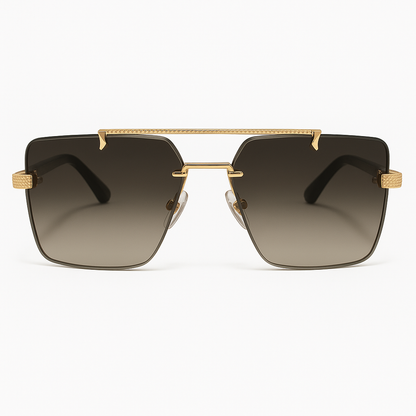 Gold Frame Gradient Lens Sunglasses