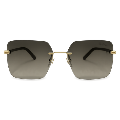 Gold Frame Gradient Sunglasses